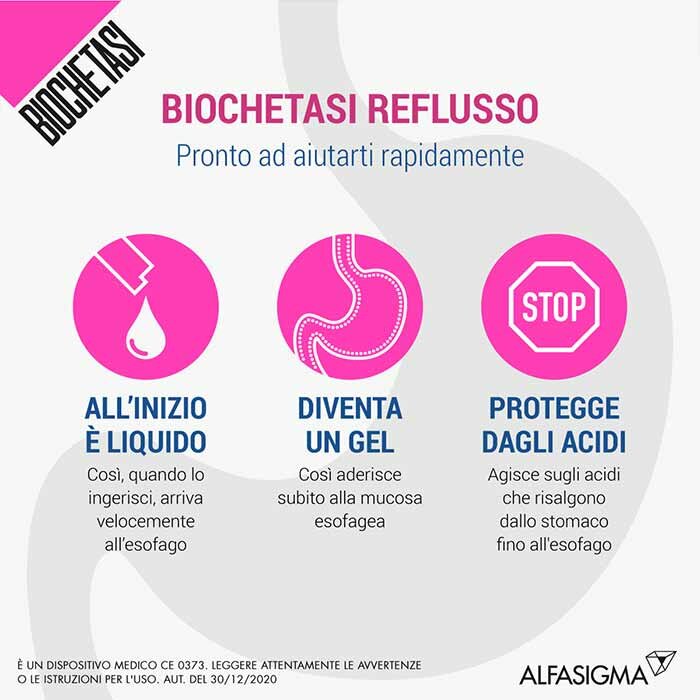 Biochetasi Reflusso Integratore Aroma Arancia 20 Stick
