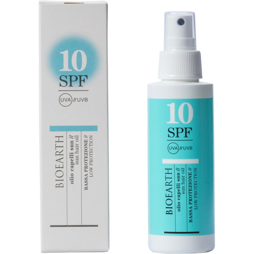Bioearth sun hair olio capelli spf 10 protezione bassa 125 ml
