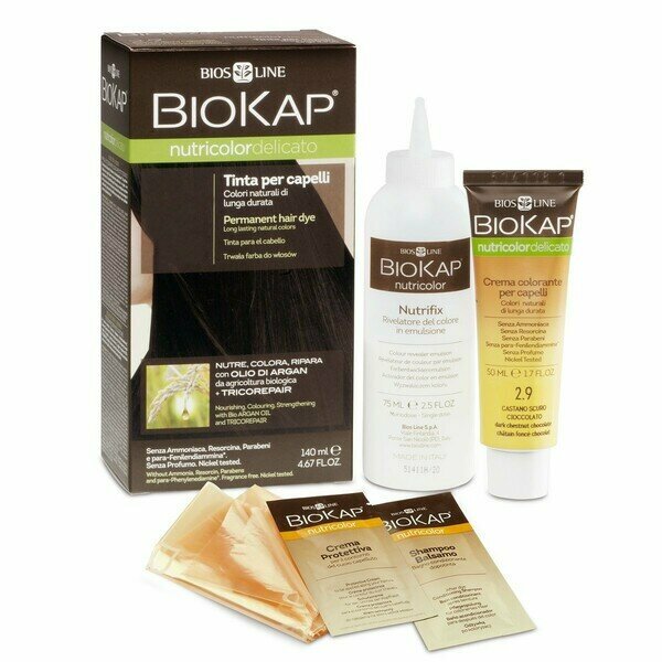 Biokap nutricolor delicato 1,0 nero naturale tinta tubo + flacone