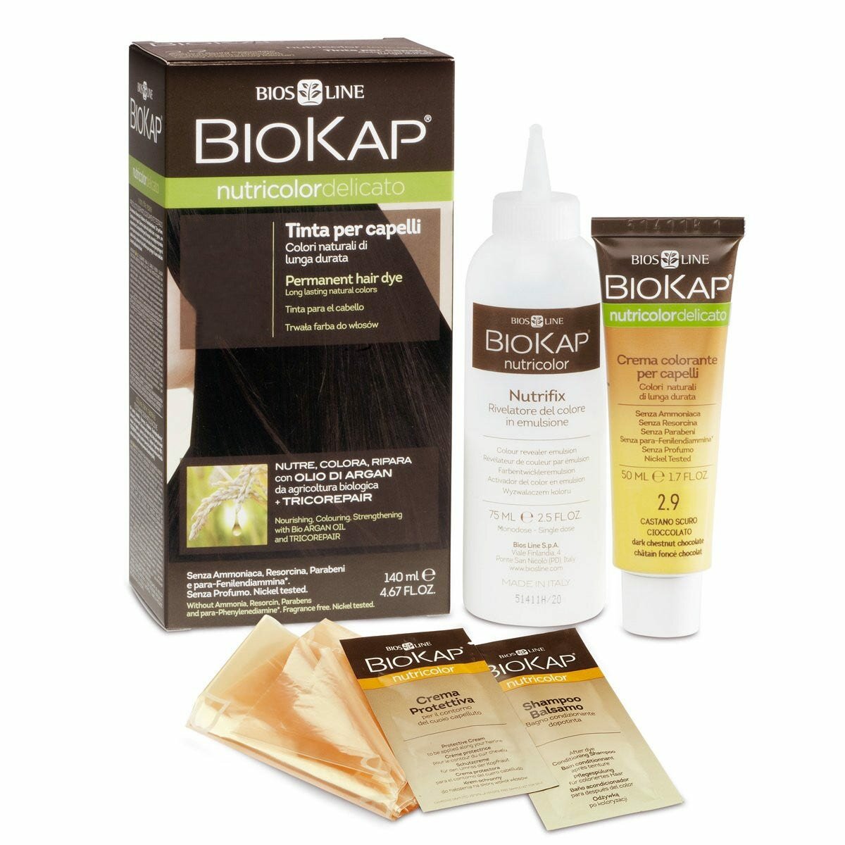 Biokap nutricolor delicato 7,33 new biondo grano dorato tinta 140 ml