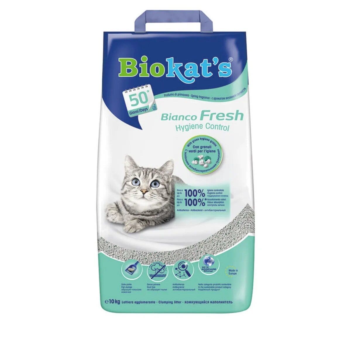 Biokat's bianco fresh lettiera argilla naturale 10kg