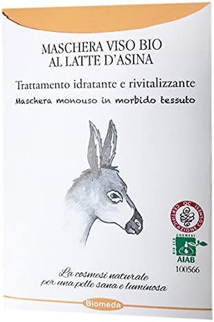 Biomeda maschera  viso monouso al latte d'asina bio 