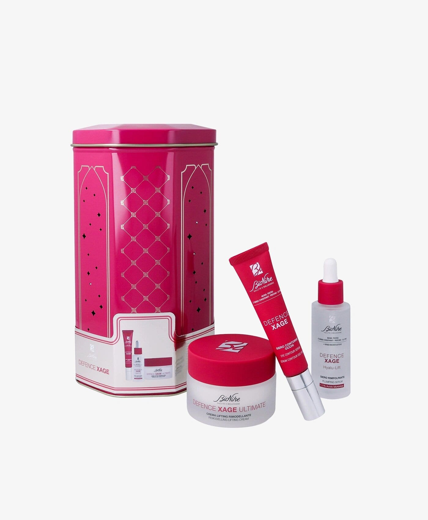 Bionike cofanetto defence xage contorno occhi 15ml + crema viso 50ml + siero viso 30ml