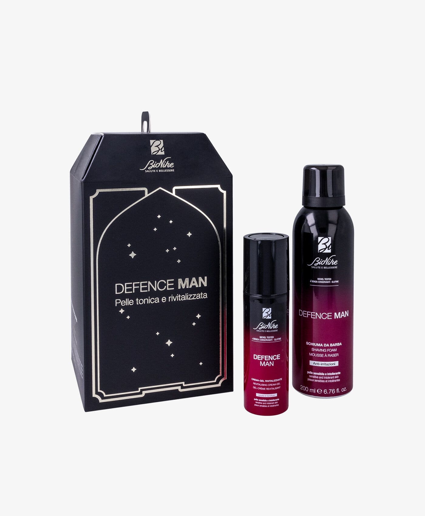 Bionike kit defence man crema gel rivitalizzante 50ml + schiuma da barba 200ml