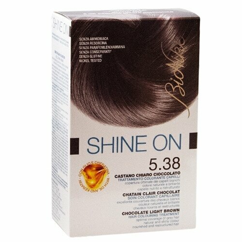 Bionike Shine On 5.38 Castano Chiaro Cioccolato Trattamento Colorante Capelli
