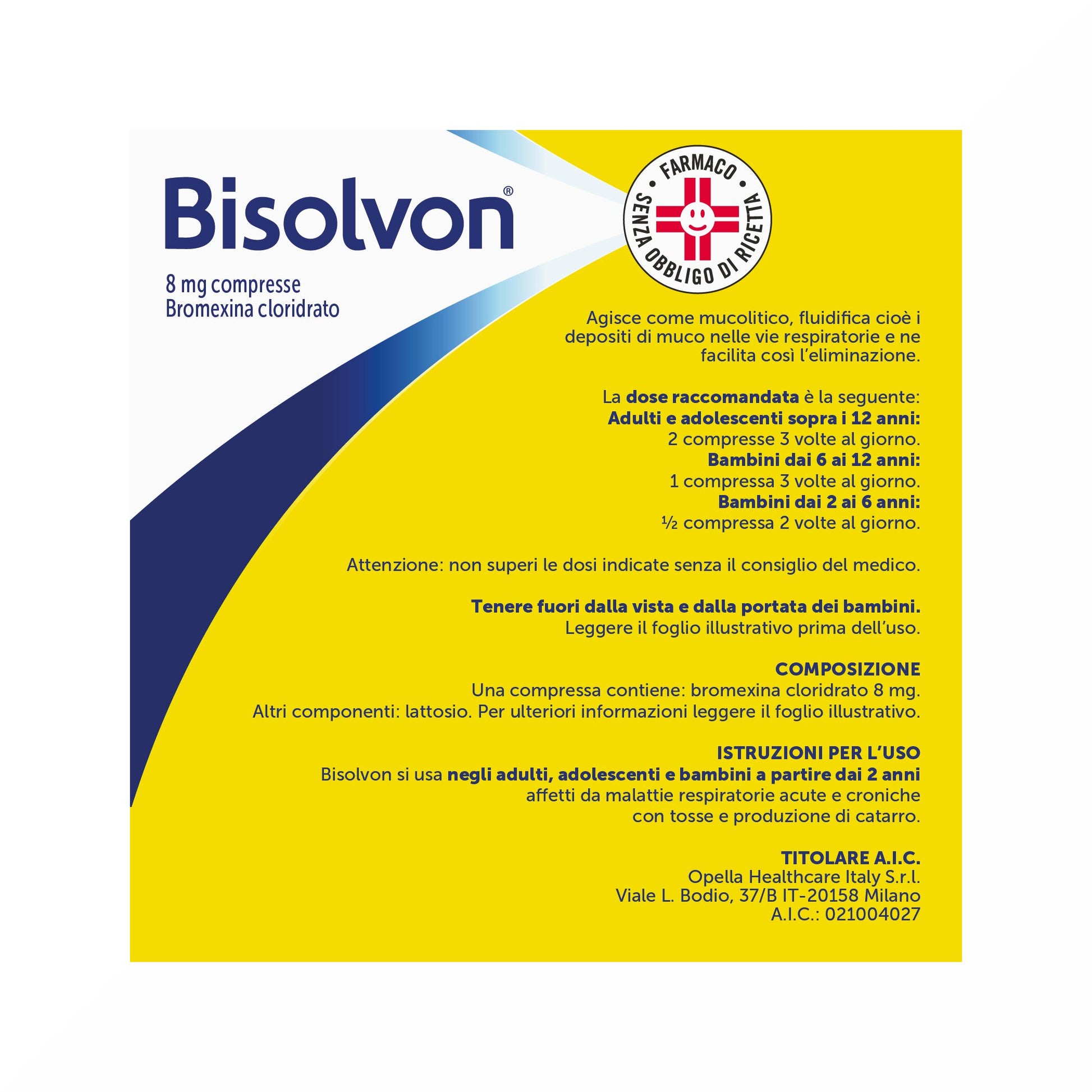 Bisolvon 20 Compresse 8mg Bromexina Cloridrato