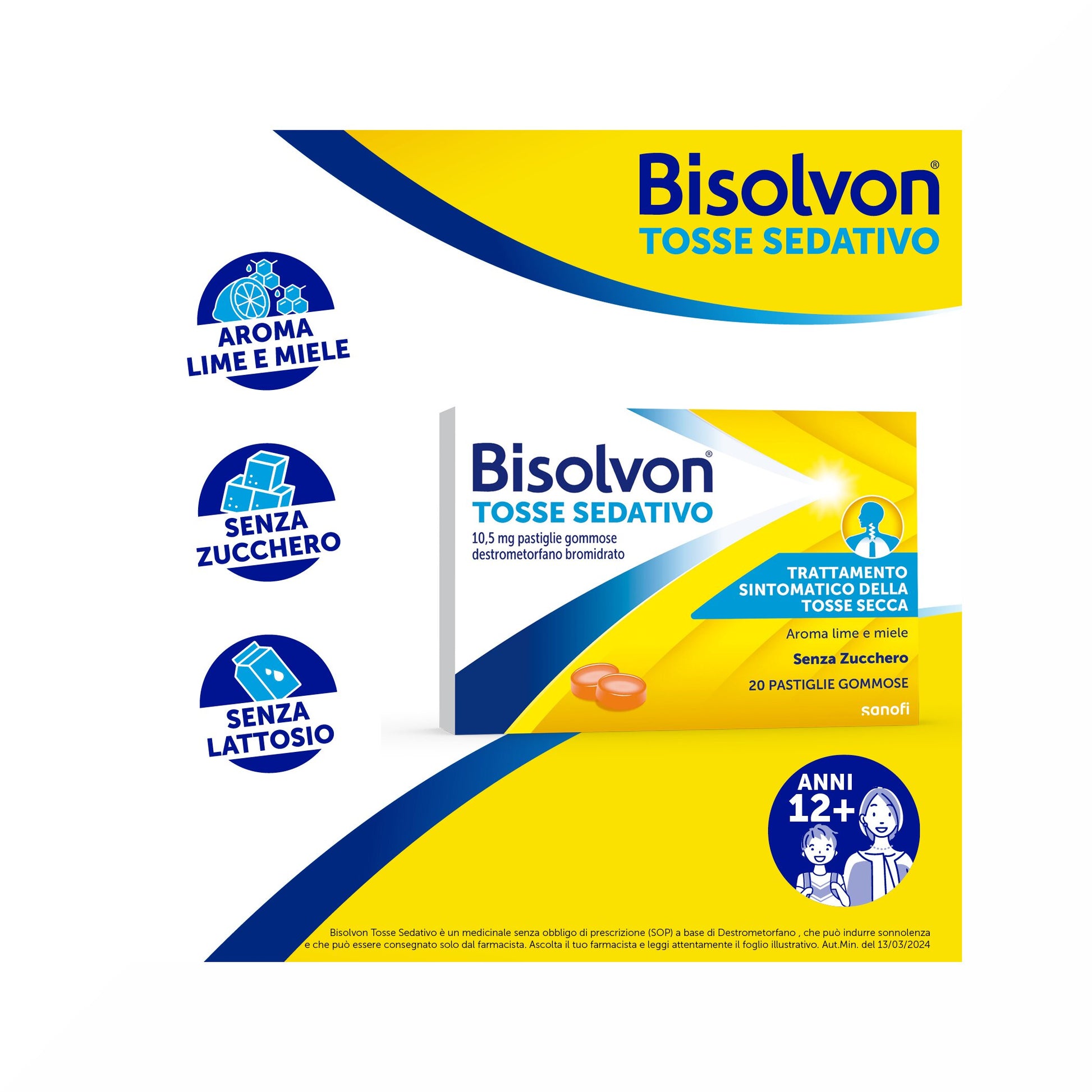 Bisolvon Tosse Sedativo 20 Pastiglie Gommose