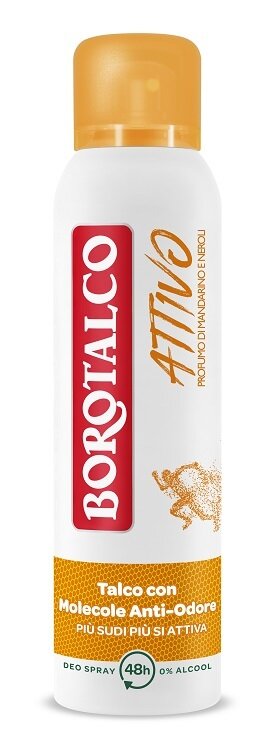 Borotalco deo spray attivo arancione 150 ml