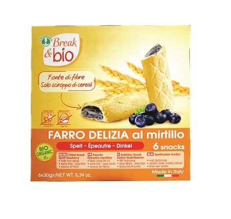 Break & bio farro delizia al mirtillo 6 x 30 g senza uova
