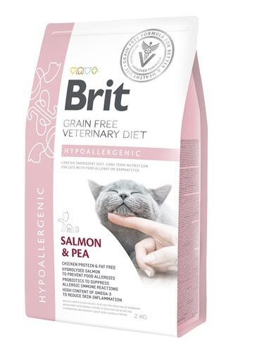 Brit veterinary diet cat hypoallergenic 2 kg