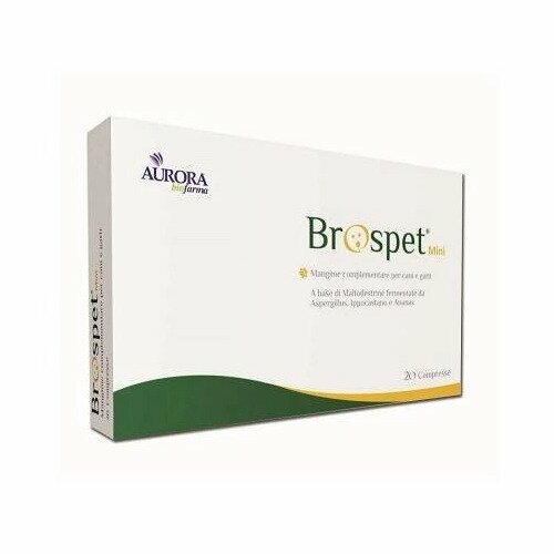 Brospet Mini Alimento Complementare per Cani e Gatti 20 Compresse