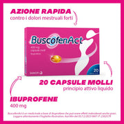 Buscofenact 400 mg analgesico 20 capsule molli 