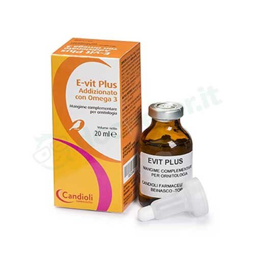 Candioli E-Vit Plus Mangime Complementare con Omega3 Uccelli 20 ml