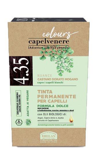 Capelvenere colours tinta capelli 4,35n castano dorato mogano