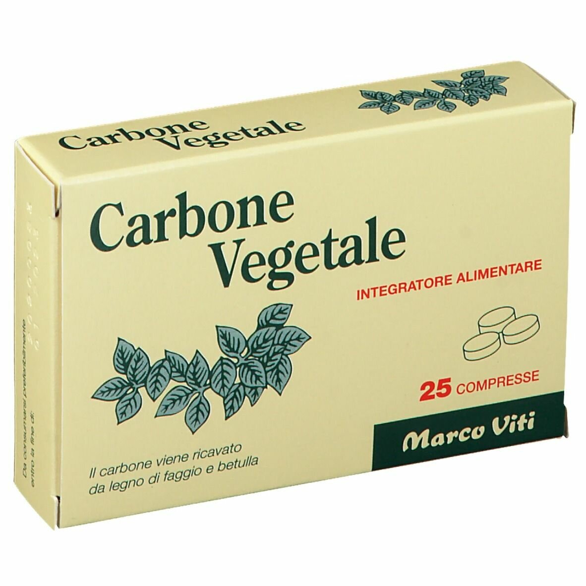 Carbone vegetale marco viti 25 compresse