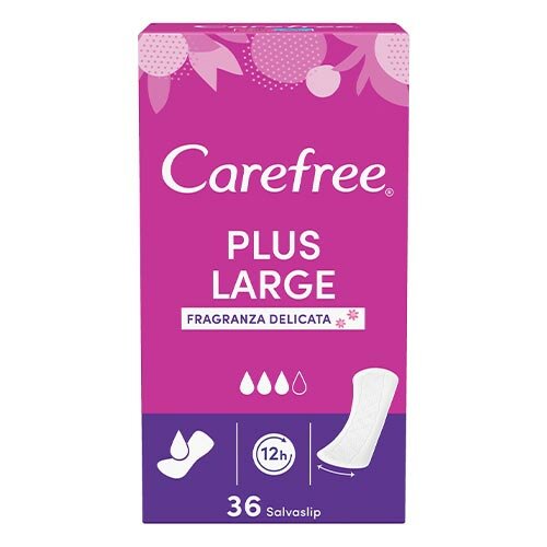 Carefree Salvaslip Plus Large Delicatamente Profumato 36 pezzi