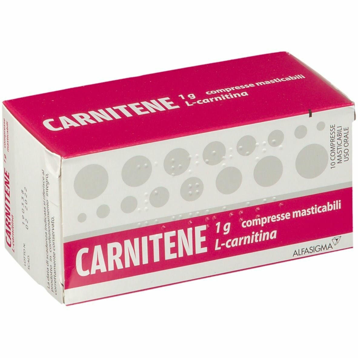 Carnitene 10 compresse masticabili di carnitina da 1g