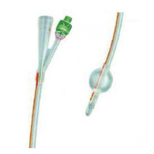 Catetere foley in lattice siliconato punta nelaton a 2 vie con palloncino 5-15ml diametro ch24 8,00mm lunghezza 40cm