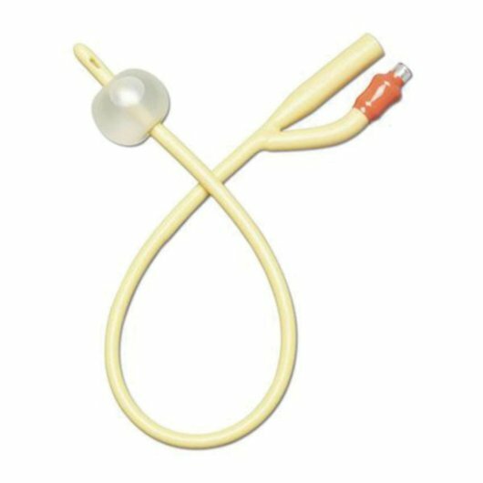 Catetere uretrale foley in lattice siliconato ch14 per cateterizzazione vescicale prodotto in lattice medicale e trattato in silicone nella superficie esterna