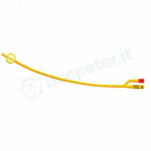 Catetere uretrale foley in lattice siliconato ch16 per cateterizzazione vescicale prodotto in lattice medicale e trattato in silicone nella superficie esterna