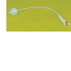 Catetere uretrale foley in puro silicone ch18 due vie. puntain nelaton, capacita' del palloncino 10ml. superficie liscia