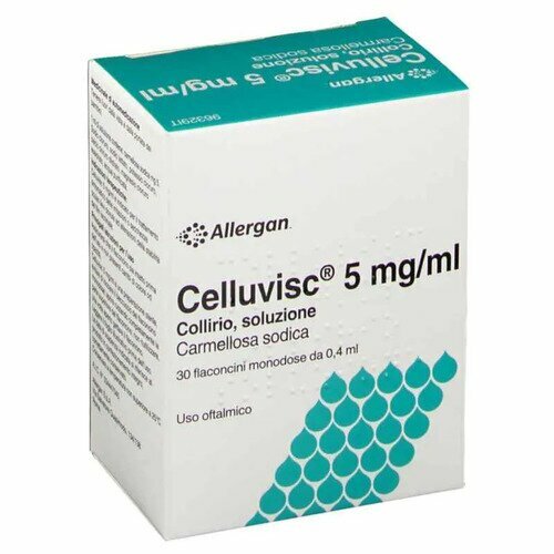 Celluvisc Collirio 5 mg/ml Carmellosa sodica 30 Flaconcini 0,4 ml