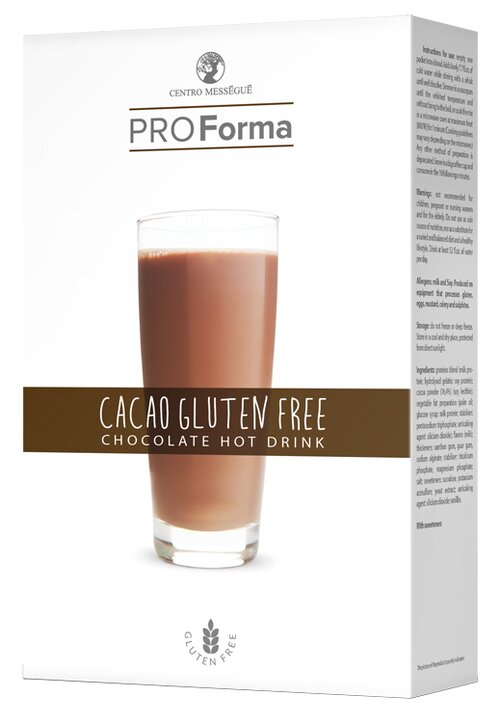 Centro messegue pro forma cacao gluten free chocolate hot drink 3 buste x 22,5 g