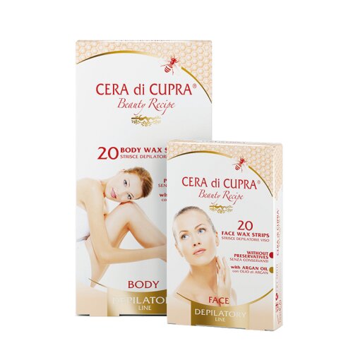 Cera di cupra strisce depilatorie corpo 20 pz
