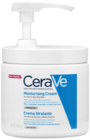 CeraVe Crema Idratante Viso e Corpo Pelle Secca a Molto Secca con Dosatore 454 ml