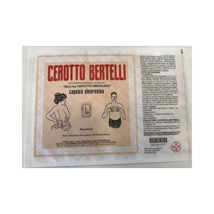 Cerotto Bertelli Grande cm 16 x 24 Cerotto Medicato