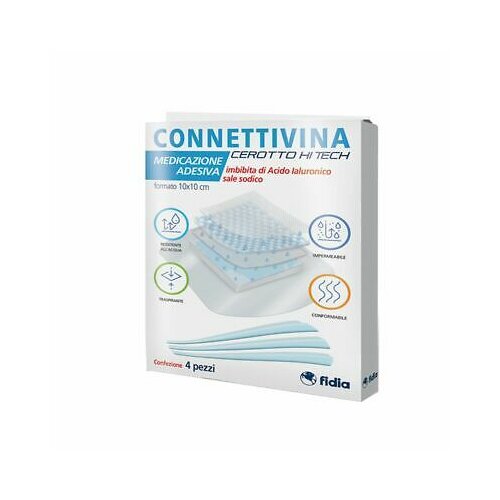 Cerotto connettivina hitech 10 x 10 cm 4 pezzi