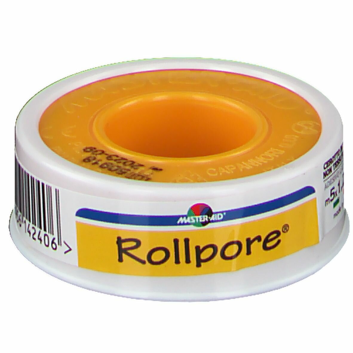 Cerotto in rocchetto master-aid rollpore tessuto non tessuto5x1,25
