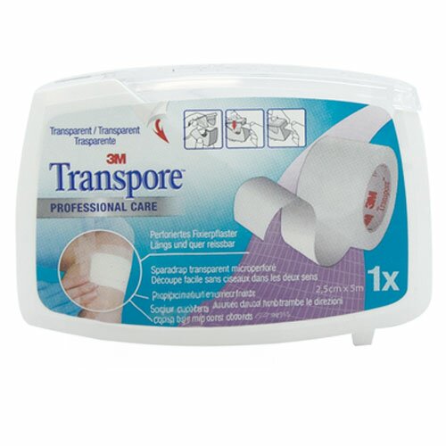 Cerotto in rocchetto transpore cm 2,5 x 5 mt dispenser 1 pezzo