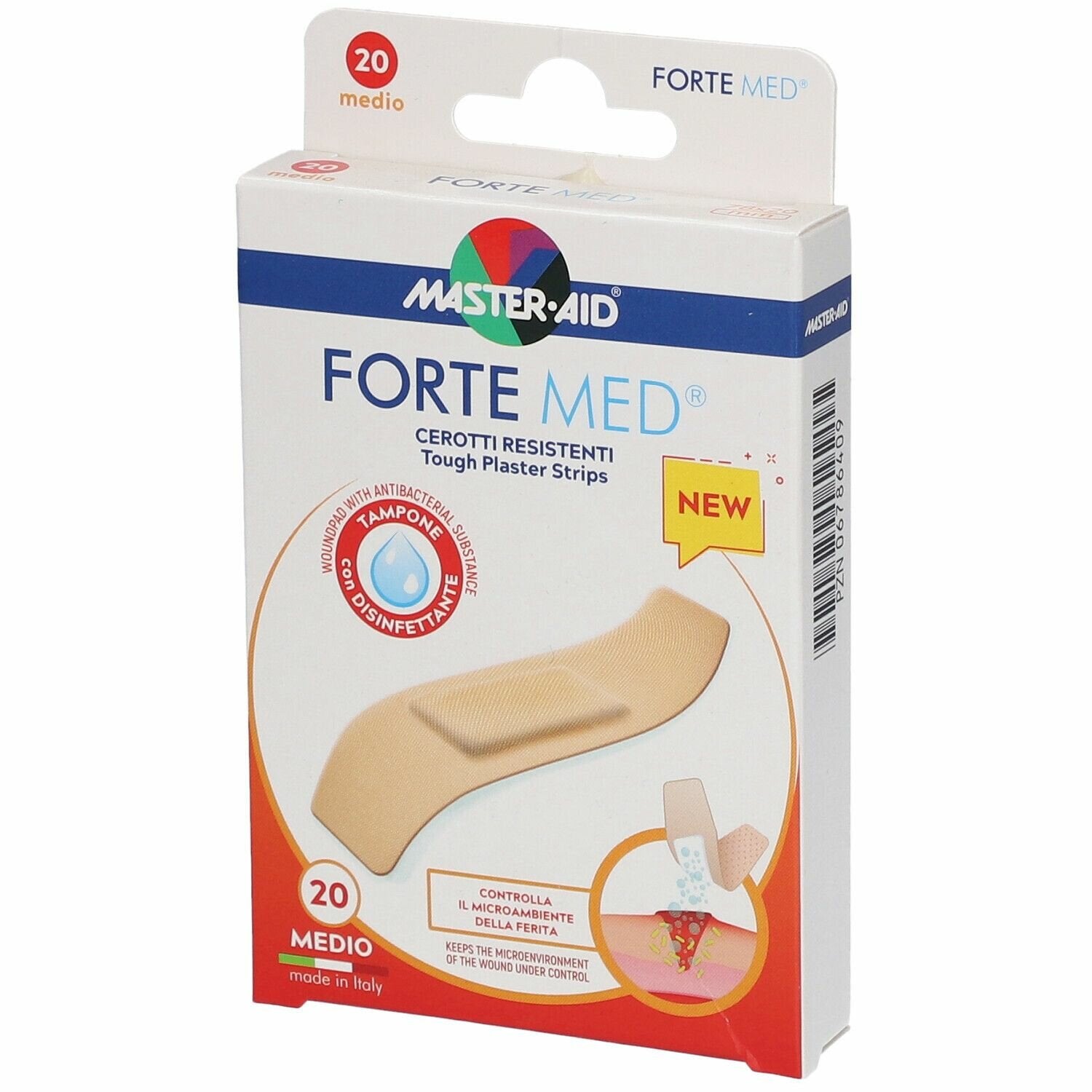 Cerotto master-aid forte med medio 20 pezzi