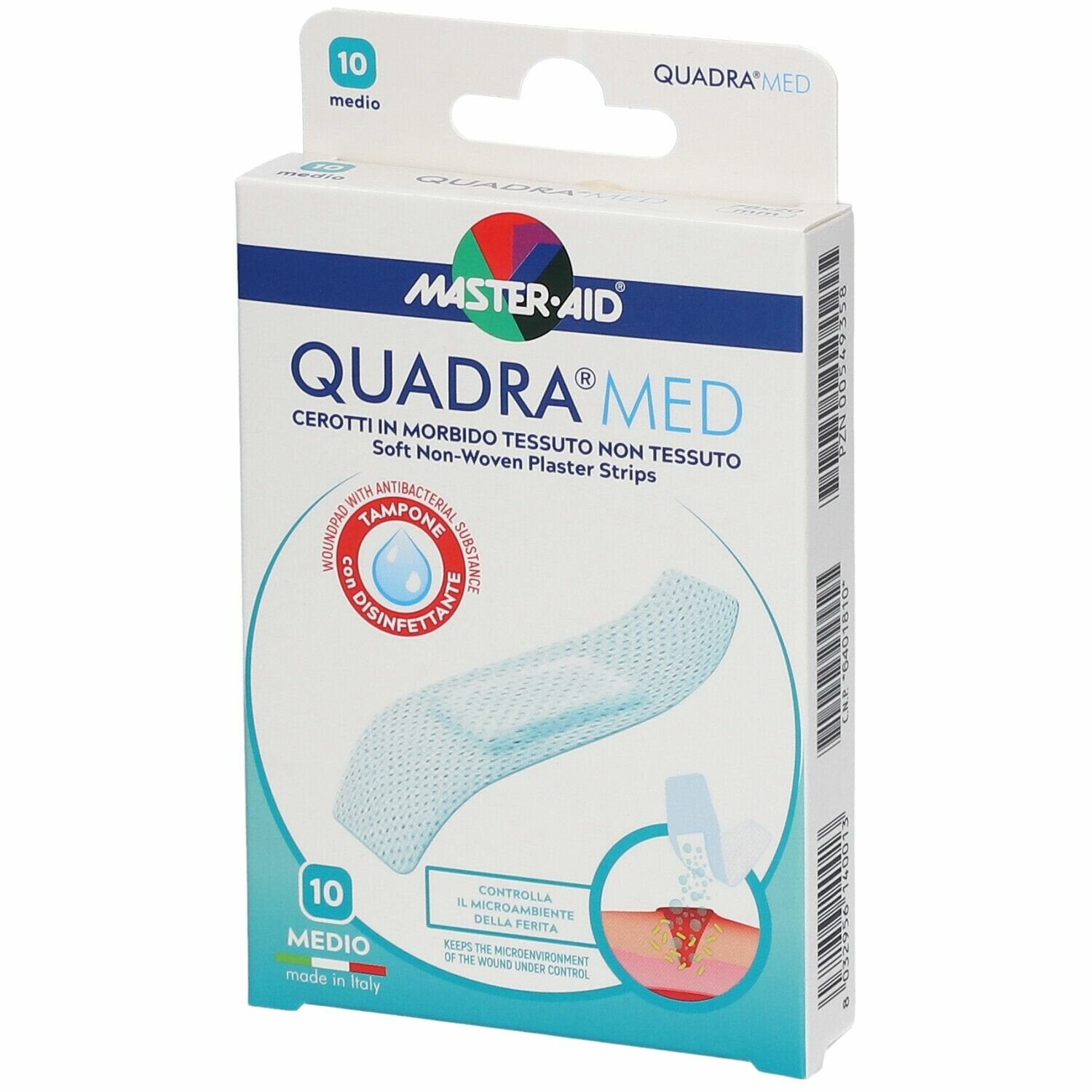 Cerotto master-aid quadra dermoattivo medio 10 pezzi