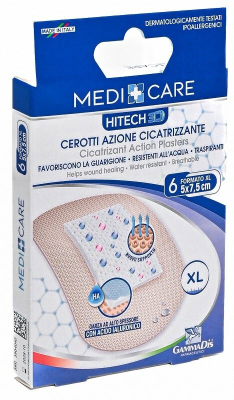 Cerotto medicare cicatrizzanti 7,5x5 6 pezzi