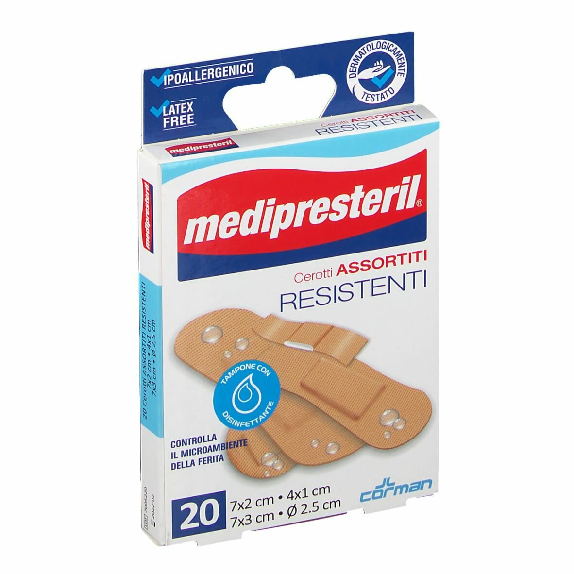 Cerotto medipresteril resistenti 4formati assortiti 20 pezzi