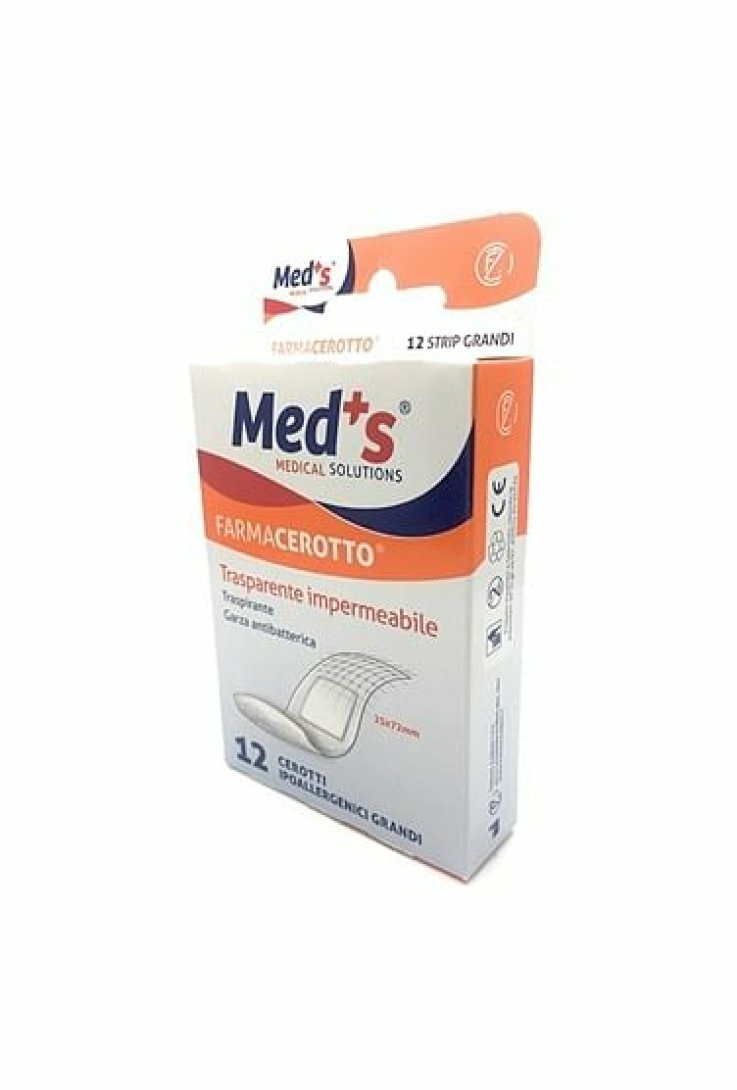 Cerotto meds strips delicato tessuto non tessuto grande 12 pezzi
