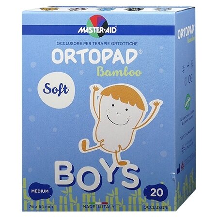 Cerotto oculare per ortottica ortopad soft boys m 20 pezzi