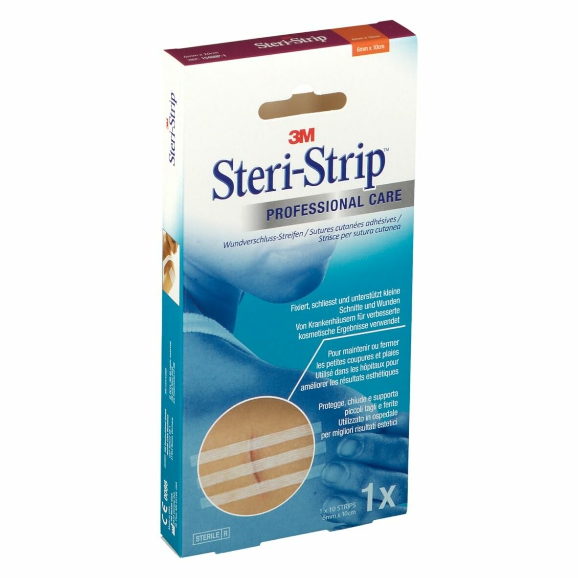 Cerotto per sutura steristrip striscia 6 x 100 mm 10 pezzi