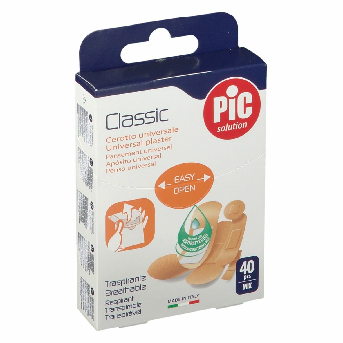 Cerotto pic classic mix antibatterico 40 pezzi