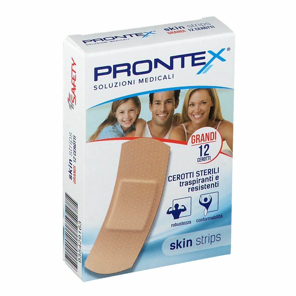 Cerotto prontex skin strips formato grande astuccio 12 pezzi