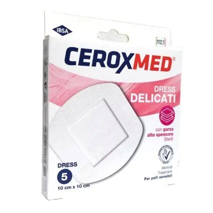 Ceroxmed Compresse Dress Cerotti Delicati 10x10cm 5 Pezzi