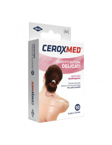 Ceroxmed Sensitive Cerotto Sutura 3x75 mm 10 Pezzi