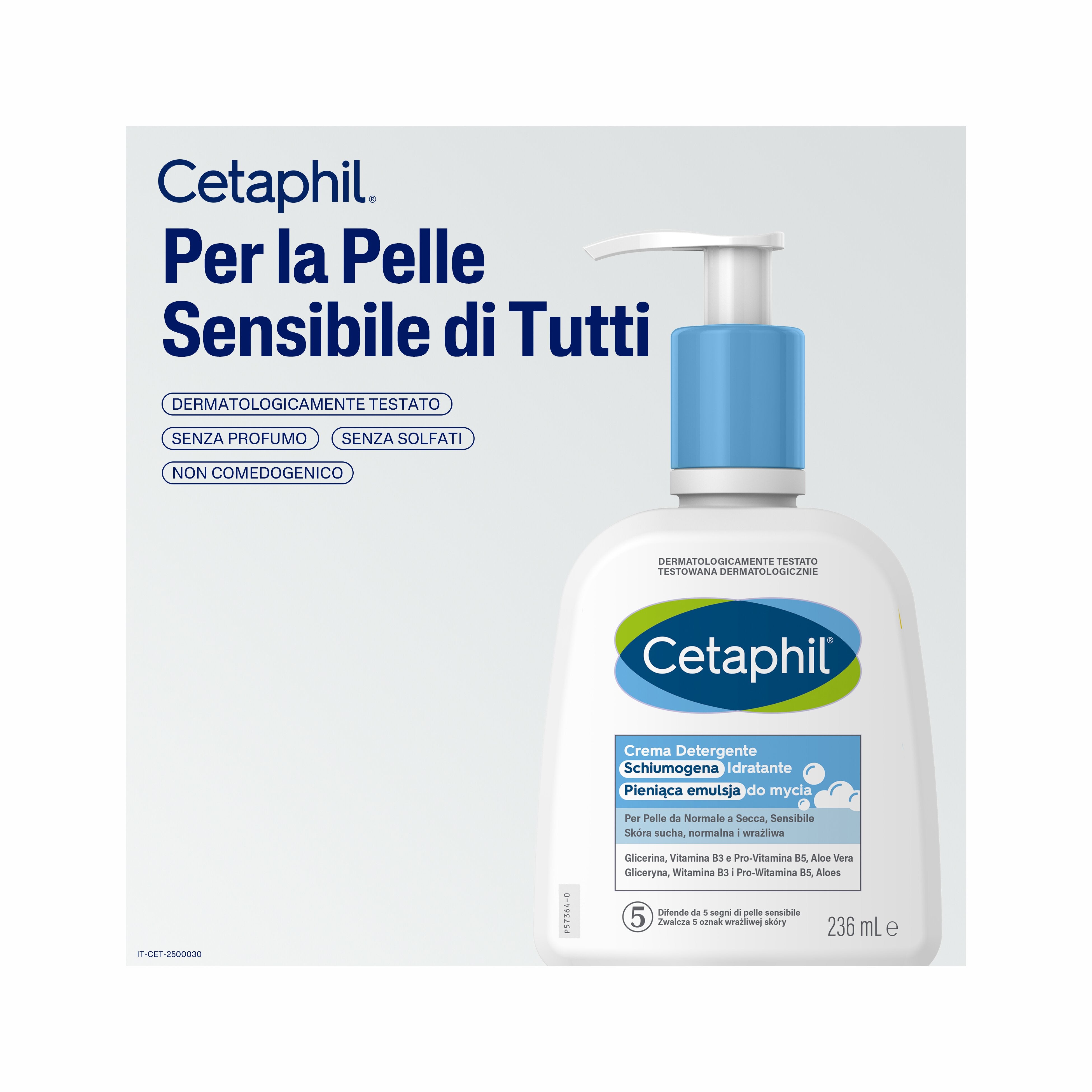 Cetaphil crema detergente idratante 236ml