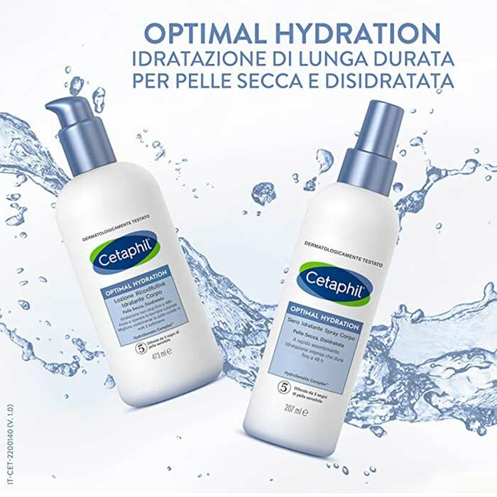 Cetaphil Optimal Hydration, Siero Idratante Spray Corpo 207 ml