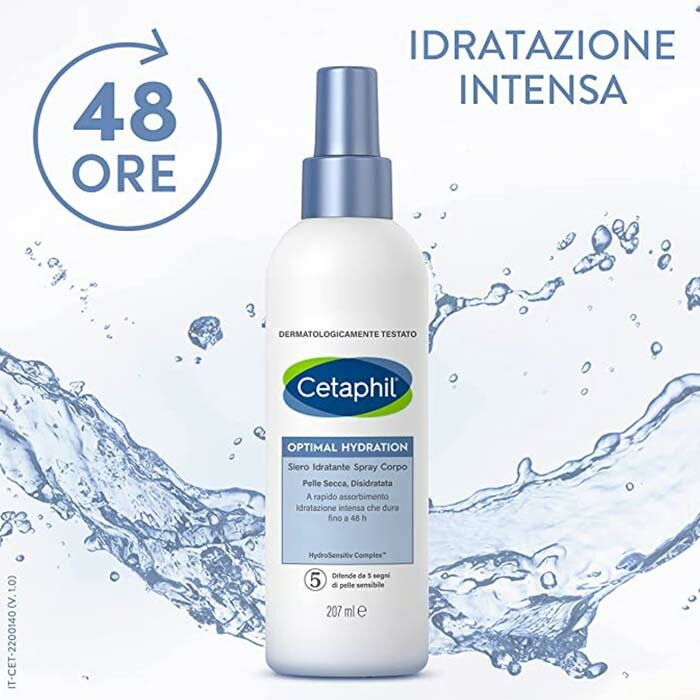 Cetaphil Optimal Hydration, Siero Idratante Spray Corpo 207 ml