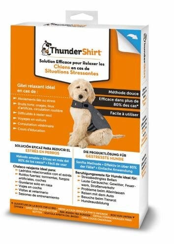 Ceva thundershirt dog cappotto per cani grigio taglia l