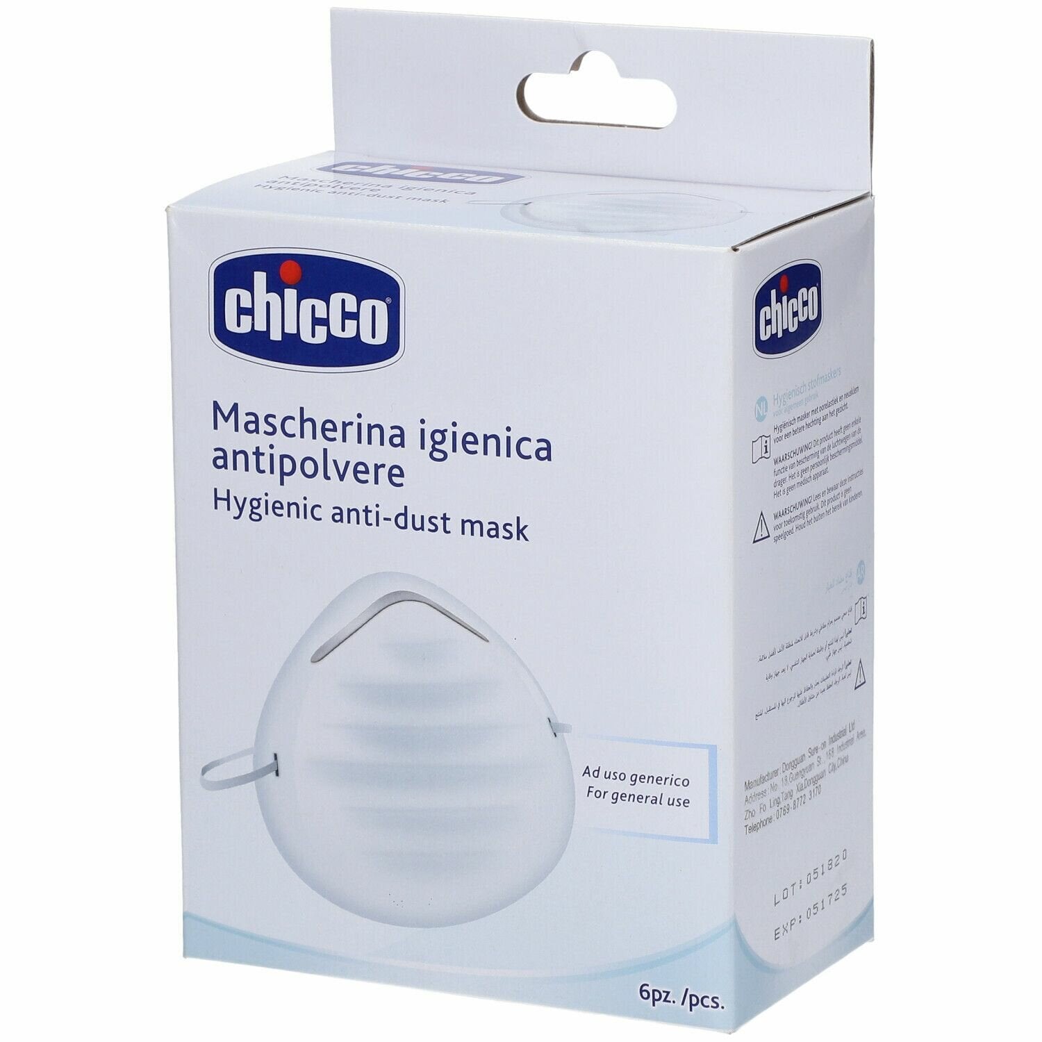 Chicco mascherine antipolvere 6 pezzi