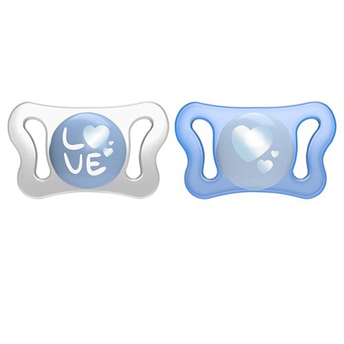 Chicco PHYSIOFORMA succhietto micro azzurro silicone 0-2 mesi 2 pezzi